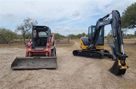 mini excavator skid steer combo|mini excavator vs skid steer.